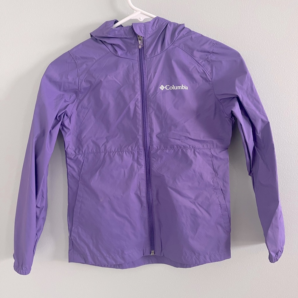 Girls Columbia rain jacket 7/8